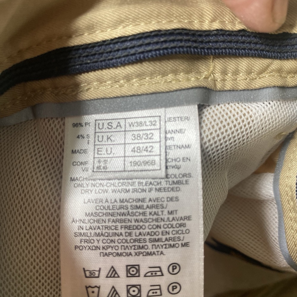 Brooks brothers soho fit lightweight performance golf khakis 38x32 men's chinos - Picture 9 of 13